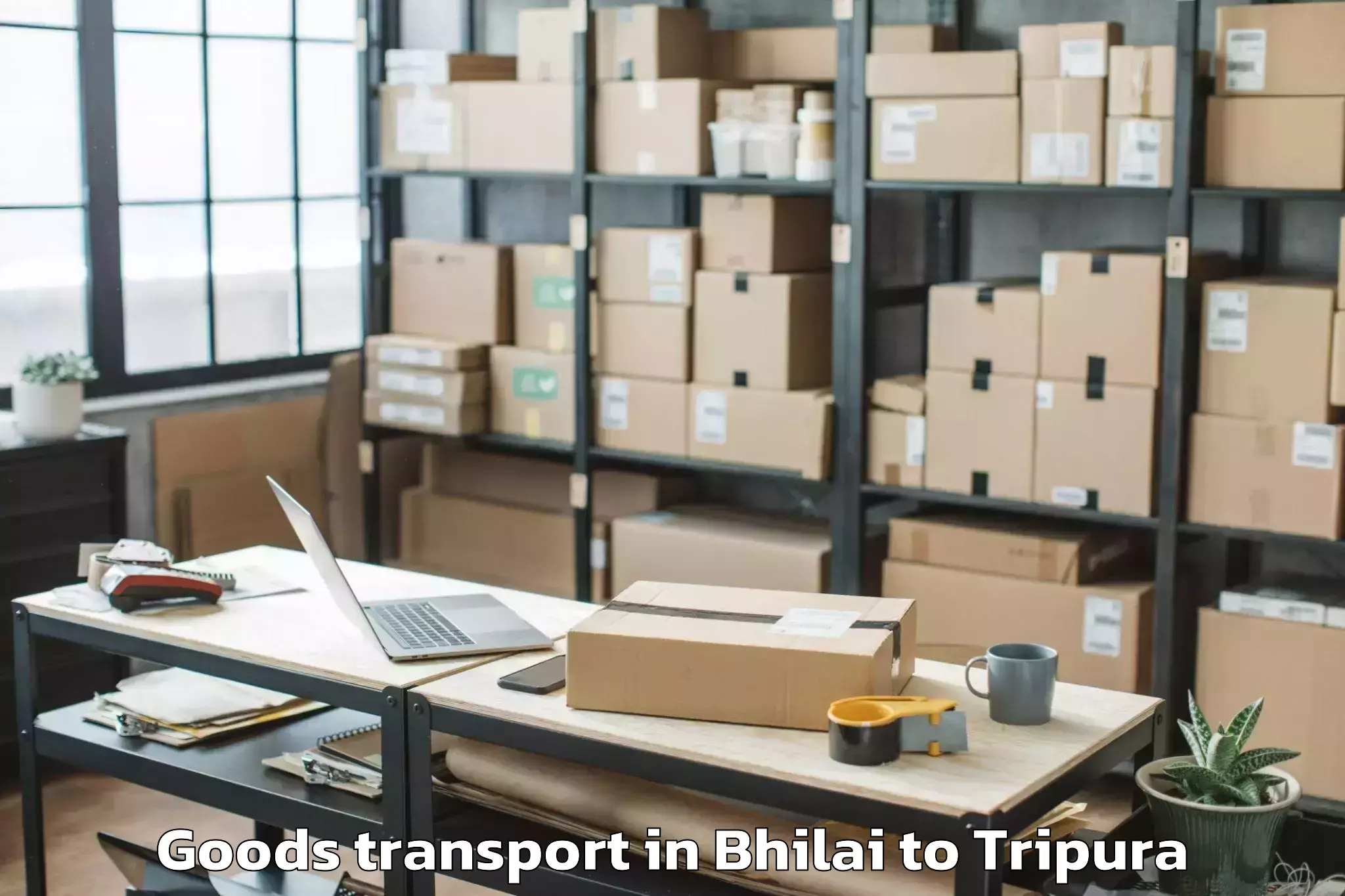 Hassle-Free Bhilai to Amarpur Gomati Goods Transport